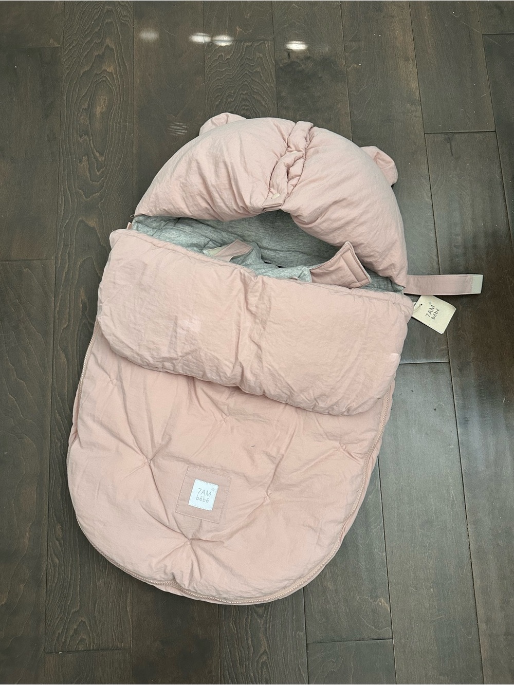 7am Enfant bebepod Soft Pink infant Footmuff carrier
